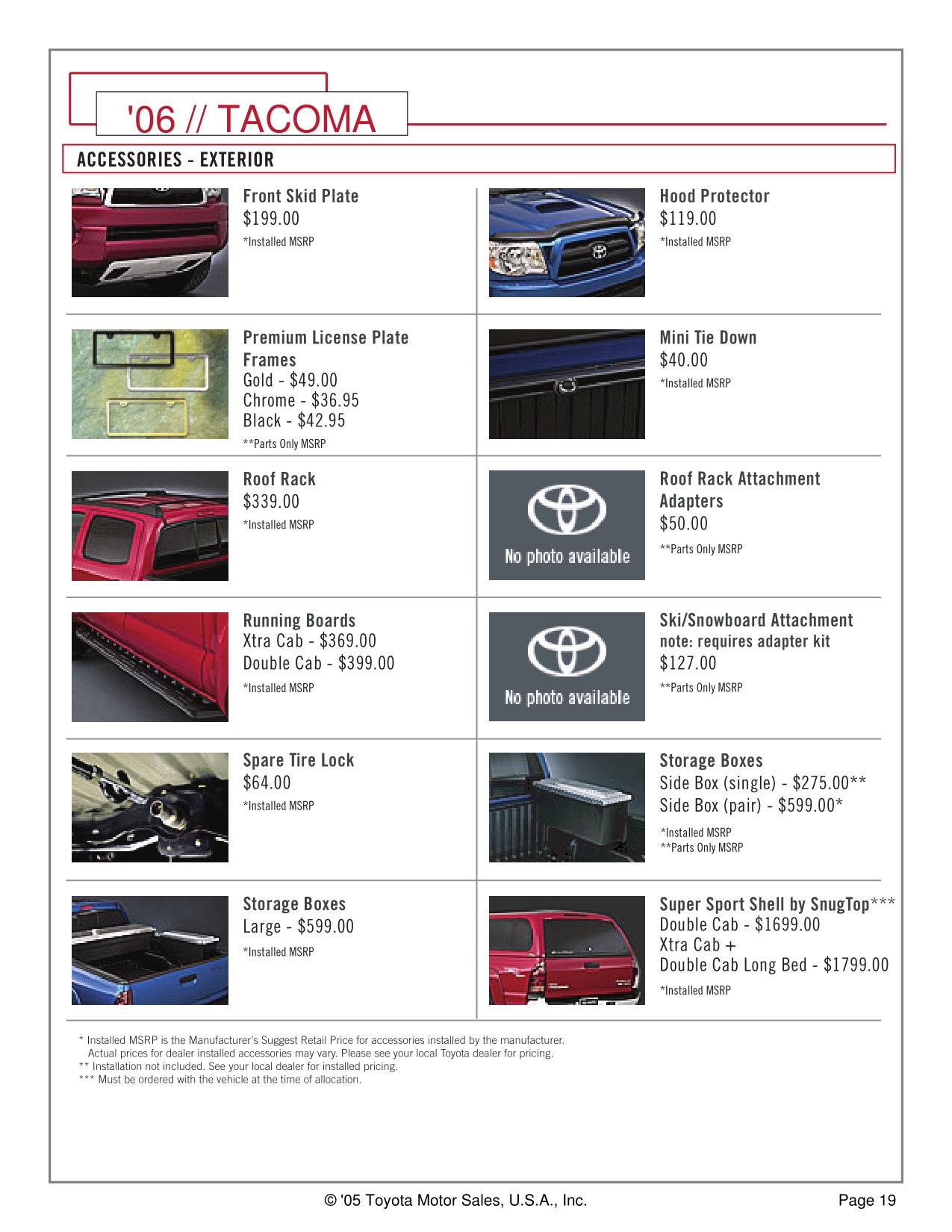 2006 Toyota Tacoma 4x2 Brochure Page 14